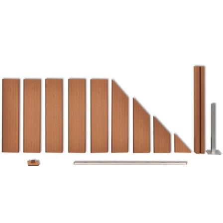 Vidaxl Staketpanel Wpc 105x(105-185) Cm Brun Brun