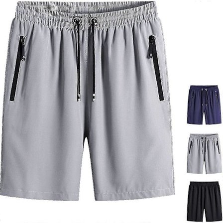 2023 Herr Plus Size Ice Silk Stretch Shorts, Snabbtorkande Ice Silk Shorts för Män