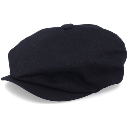 Brixton - Svart flatcap Keps - Brood Black Snap Cap @ Hatstore
