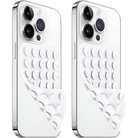 2025 Seneste Model 2-pak Silikone Sugekop Telefoncover Dobbeltsidet Holder, Skridsikkert Telefontilbehør, Håndfri Stærkt Greb til Selfies
