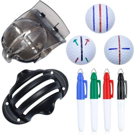 6-pack golfbollslinjeringsverktyg, golfbollslinjerare, golfbollsmärkare