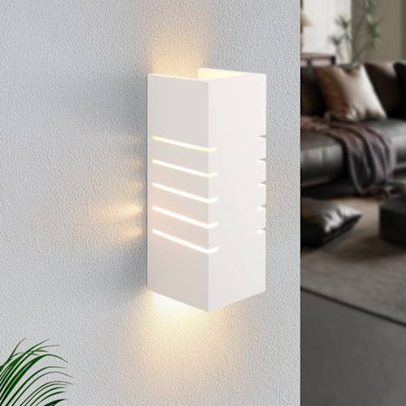 NETTLIFE Vit Vägglampa Inomhus E14 Upp Ner Modern Hall Trappa Gips Lampa