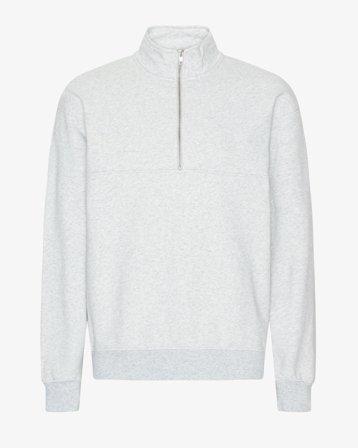Organic Quarter Zip - Snow Melange XL