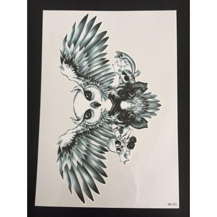 Tillfällig Tatuering 21 X 15cm - Owl Uggla