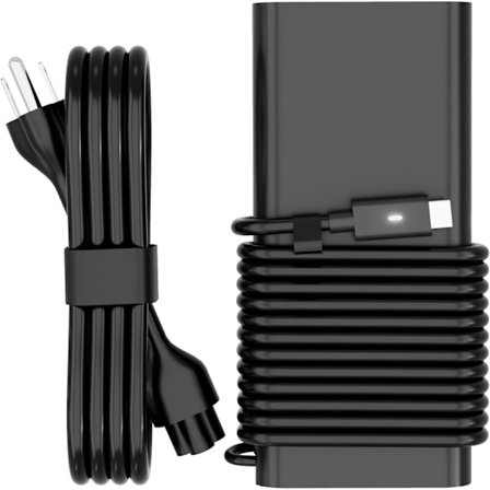 2025 Siste Modell Erstatning for 130W Dell USB C-lader, Bærbar PC-lader 130W Kompatibel med Dell XPS 15 2-i-1 9575, 9575, 17 970