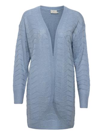 Kaemria Knit Cardigan Strikket Trøje Cardigan Blå Kaffe