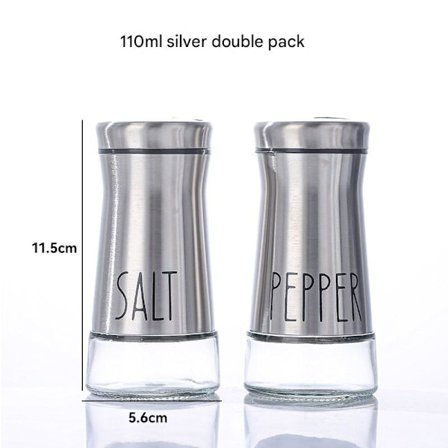 Salt- och pepparset Saltströare Pepparströare Transparent