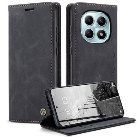 CASEME Retro Etui med Lommebok til Xiaomi Redmi Note 15 / Xiaomi Poco M8 5G - Svart