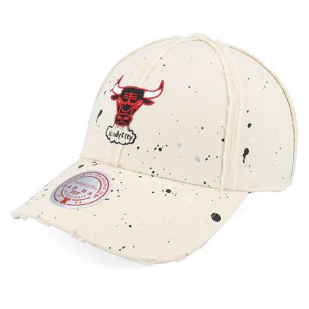 Mitchell & Ness - NBA Beige unconstructed Keps - Chicago Bulls What A Mess Strapback Bone Dad Cap @ Hatstore