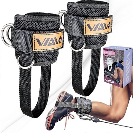 Nilkkaremmit Kaapelinkoneille, säädettävät mukavat neopreeniremmit, vahvistettu kaksinkertainen D-rengas