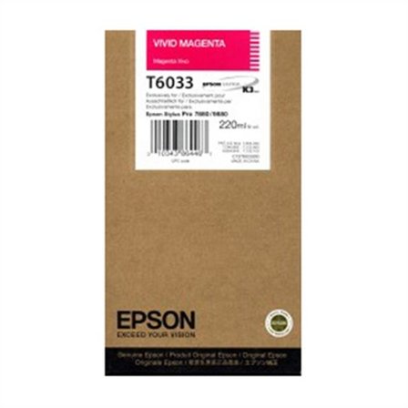 EPSON Bläckpatron, T6033, UltraChrome, hög kapacitet, levande magenta, magenta, singelförpackning, C13T603300 - Lyreco - Toner och bläck - 