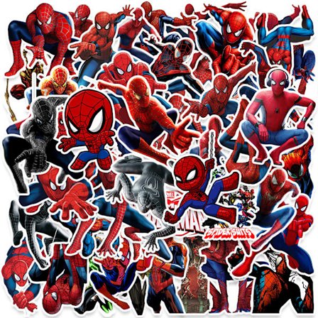 50-pakning Superhelt Klistremerker - Spider Man Dekaler for Bil, Laptop, Skateboard, Sykkel, Moped, Motorsykkel, S