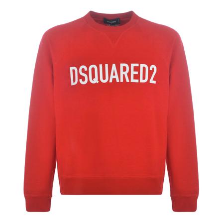 Dsquared2, Logo Sweatshirt Rood, Heren, Maat:L