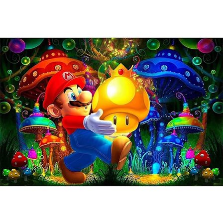 5D timanttimaalaussetti aikuisille Super Mario, timanttimaalaus