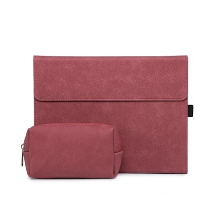 Fodral för Microsoft Surface Pro 4/5/6/7, justerbar betraktningsvinkel, med väska (matt vinröd)