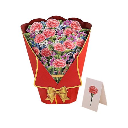 Blomsterbuket Pop-up-kort 3d Papir Blomsterbuket Med N
