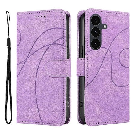 Læder Wallet Cover til Samsung Galaxy S25 FE med Beskyttende Telefon Cover og Buet Design