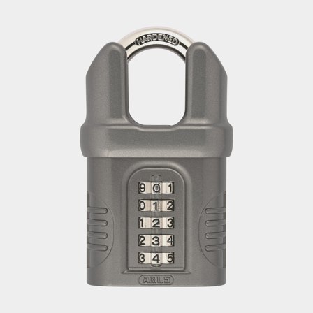 Combination padlock / combination lock ABUS 158CS/65, with closed shackle, Ø10 mm, silver