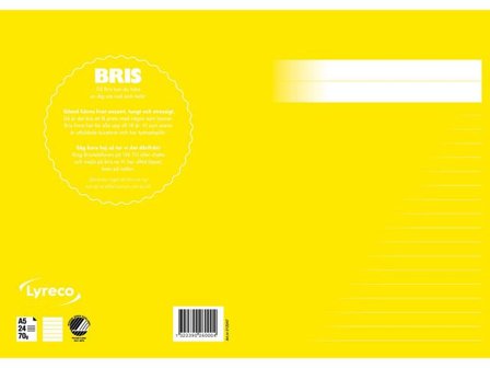 Skrivhäfte A5 linjerat 8,5mm gul - Lyreco - Skola och förskola - Förbrukning skola häften - Skrivhäften