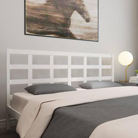 Vidaxl Sänggavel Vit 205,5x4x100 Cm Massiv Furu Vit