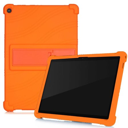 Silikonfodral med slide-out och kickstand för Lenovo Tab M10 FHD Plus - Orange