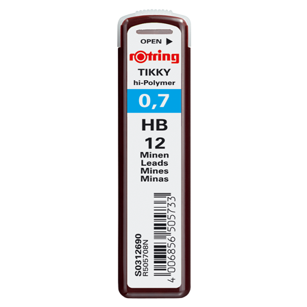 Rotring Tikky Hi-Polymer stift 0.7 12-pakke B