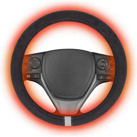 Automatisk Oppvarmet Rattdeksel 12v 15 Tommer Universal Vinter Ratt Varme Håndvarmer Ratt Beskyttelsesdeksel - JA