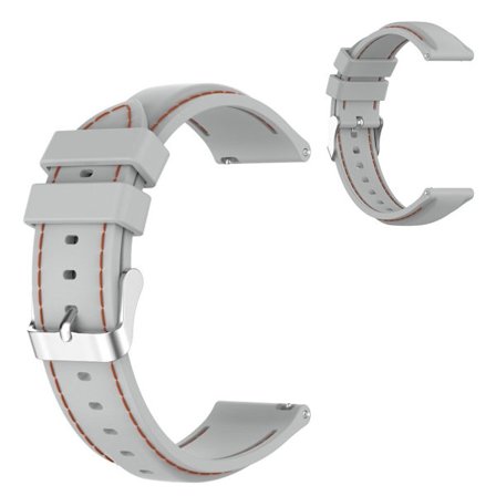 Samsung Galaxy Watch 3 (45mm) thread design + silicone watch band - Light Grey