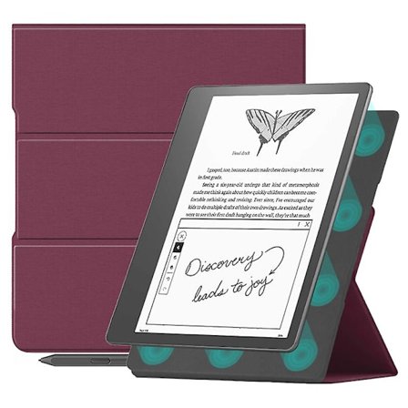 För Amazon Kindle Scribe Magnetic E- case Pu Läderställ Cover
