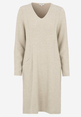 Cellbes of Sweden - Supermjuk klänning med fickor Beata - ljusbeige / melerad - för damer - 62/64