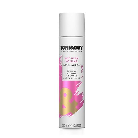 TONI&GUY Glamour Sky High Volume Dry Shampoo 250 ml, Hår, Hårstyling, Tørshampoo