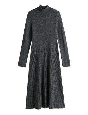 Tommy Hilfiger | Soft Wool Ls Mock-Nk Swt Dress | XL