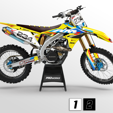 Sada Polepů Suzuki S-Racy - Suzuki RM 125 1980-2009