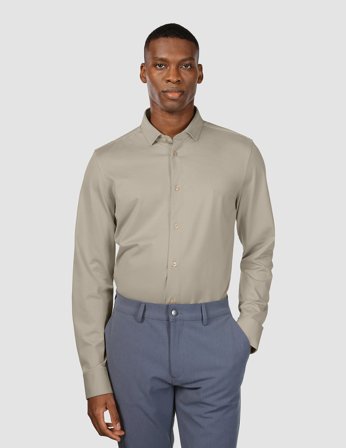 Shaping New Tomorrow - Classic Shirt - Stone Beige - Regular Fit - Male - Size M