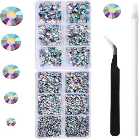 6530 st Hotfix Strass AB Kristall Strass Platta Bak Speglar