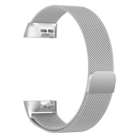 Milanese magnetisk erstatningsarmbånd for Fitbit Charge 3 Fitness Tracker Watch(L)-gull