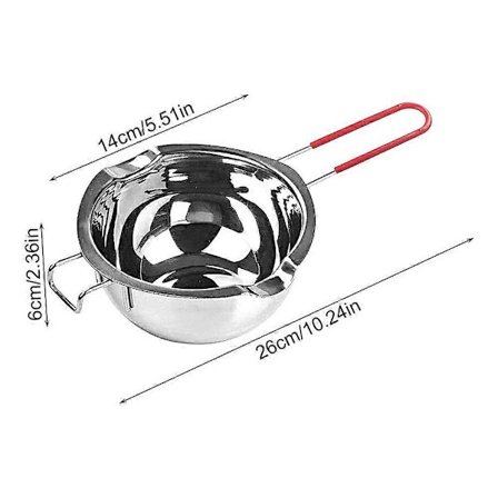 Bakredskap Vax Ljus Godis Smälter Choklad Dubbelkokare Metall Rostfritt Stål Chokladvärmare Smältsskål[HK]