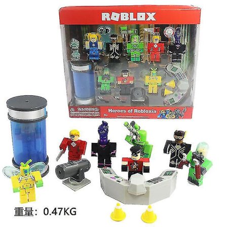 6-9 cm Roblox actionfigurer med rekvisita Tillbehör Barnpussel Pedagogiska leksaker Bygga figursammansättningsspel