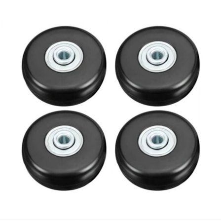 4 st 50 mm resväskhjul, reparationshjul för resväska, kraftiga tysta universalhjul i gummi, svängbara hjul för utbyte av transporthjul för resväska/