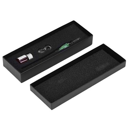 3 st Vintage Handgjorda Färgglada Glas Signatur Penna Dip Sign Grön Ros Bläckpenna Set