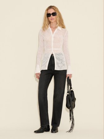 Holzweiler - Lace Knit Shirt - White - Womens - Extra Large