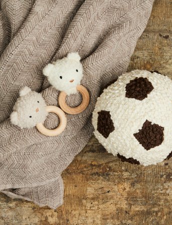 Smallstuff Knitted Football, Bouclé - Multi/patterned - ONE SIZE