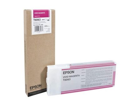 Epson Bläckpatron, T6063, UltraChrome, hög kapacitet, levande magenta, magenta, singelförpackning, C13T606300 - Lyreco - Toner och bläck > 