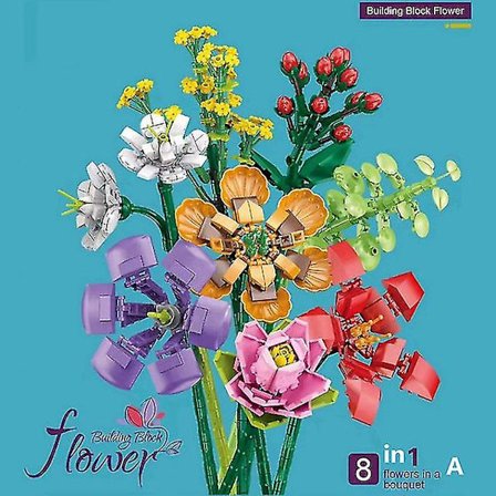 Orkidé Blomster Byggeklodser | Blokkonstruktion Blomster | Voksen Blomster - Klodser -