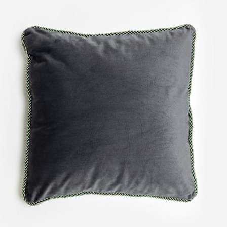 Fløjlspude 45x45 cm, Antracit