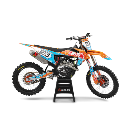 Komplet Naklejek 24MX Leatt z Imieniem i Numerem Startowym - Gas Gas EC 250F 2010-2025