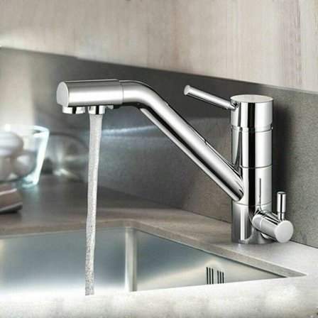 3-i-1 Kjøkkenbatteri 3-veis Kran Roterbart Osmose Blandebatteri