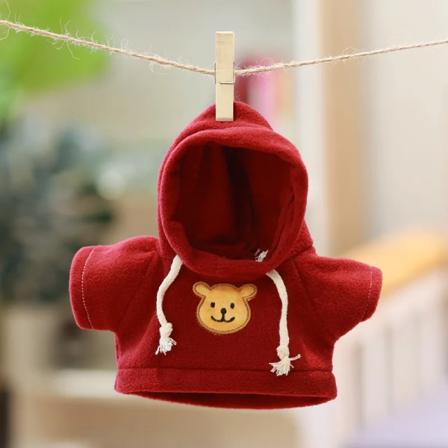 1 set Kläder för 30 cm fyllda dockor LaLafanfan Cafe Anka Hund Plyschleksak Tecknad Hoodie Overall Accessoarer Barn Flickor Present fit 30cm duck 16