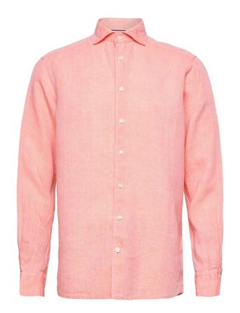 Contemporary Fit Business Casual Linen Shirt Skjorte Uformell Rosa Eton