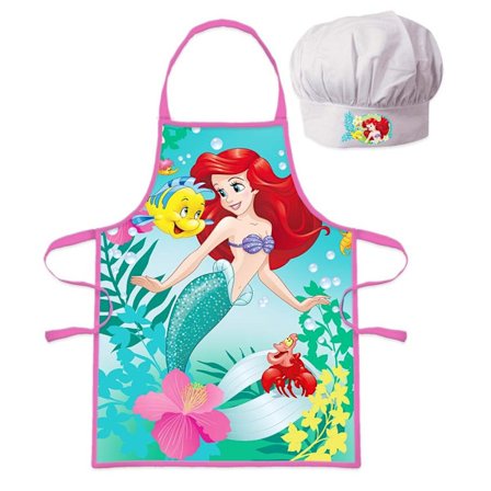 Barnförkläde med Disney Princess Curious Ariel - 2-delat set